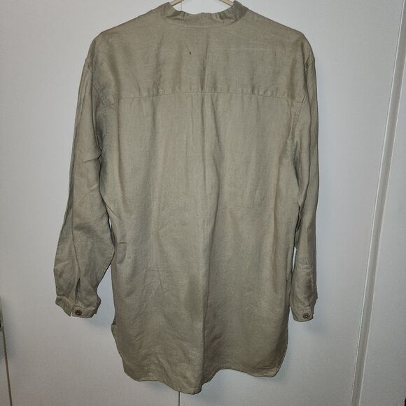 Vintage Counterpoint womens long sleeve linen button down shirt size S tunic - Picture 9 of 12